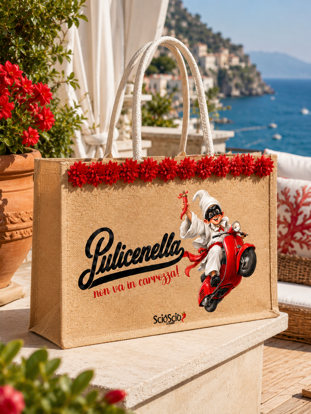 Borsa Mare “Pulicenella non va in carrozza”
