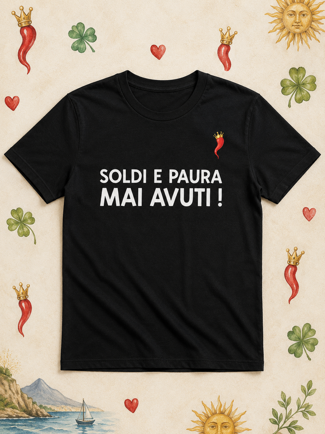 T-shirt Uomo “Soldi e paura mai avuti”