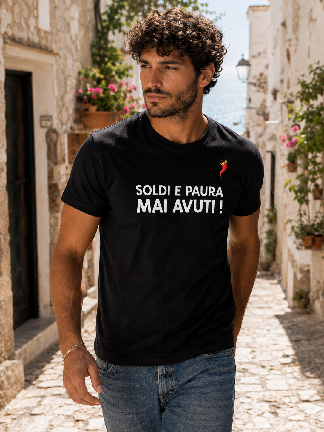 T-shirt Uomo “Soldi e paura mai avuti”