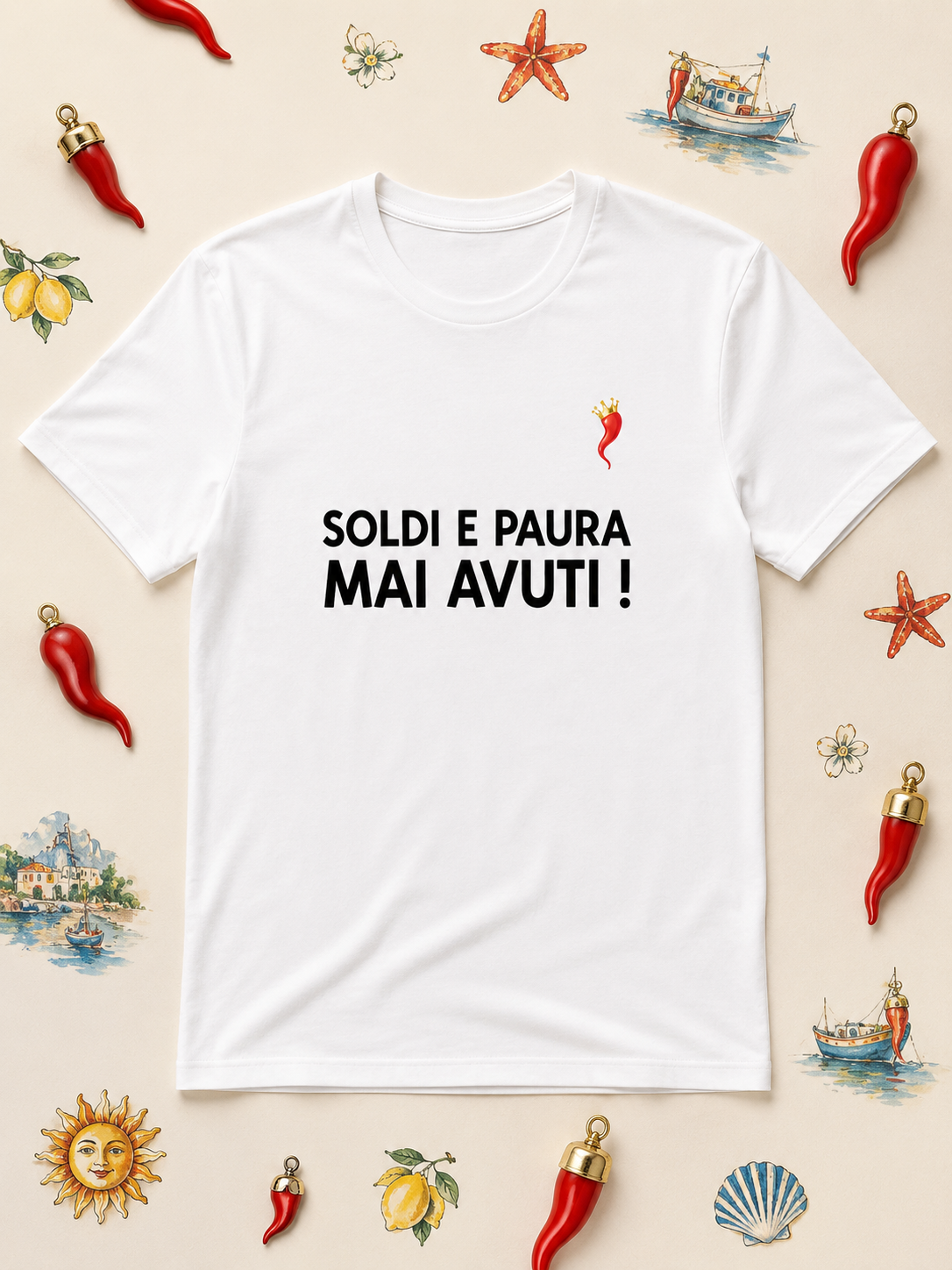T-shirt Uomo “Soldi e paura mai avuti”