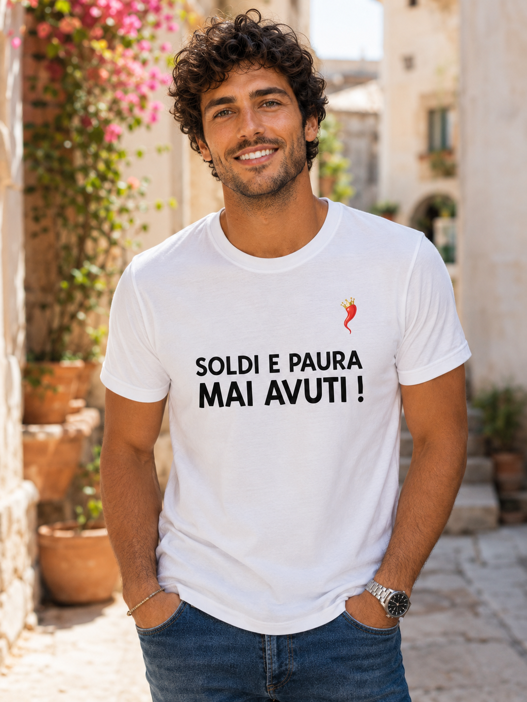 T-shirt Uomo “Soldi e paura mai avuti”