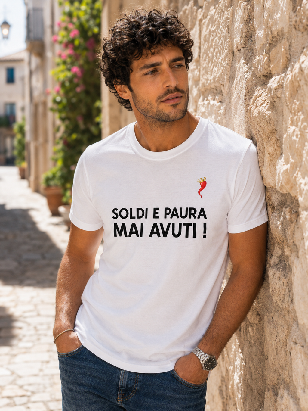 T-shirt Uomo “Soldi e paura mai avuti”