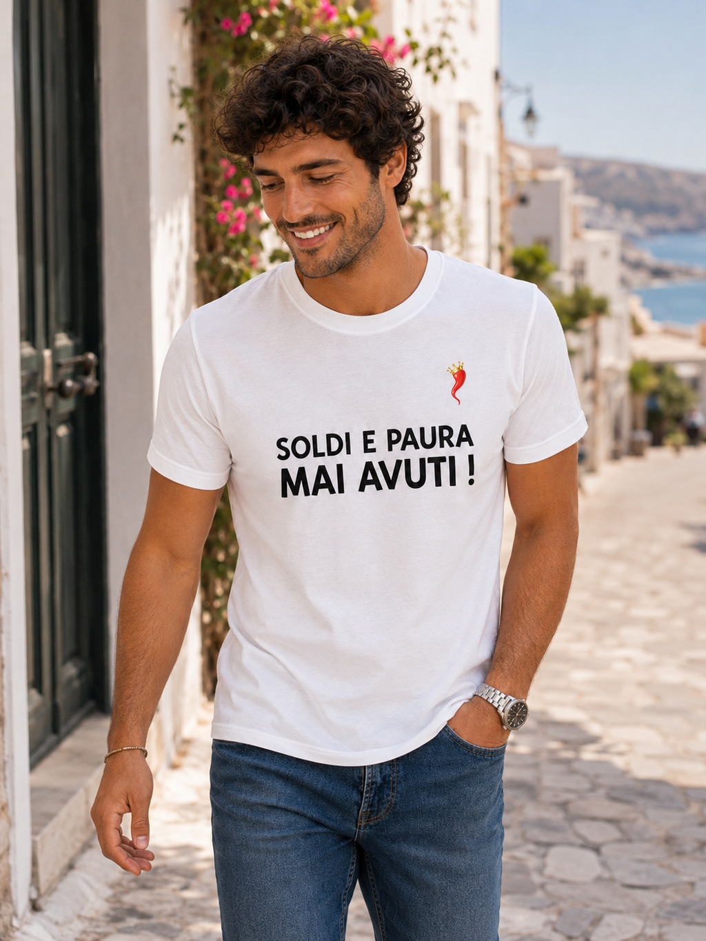 T-shirt Uomo “Soldi e paura mai avuti”