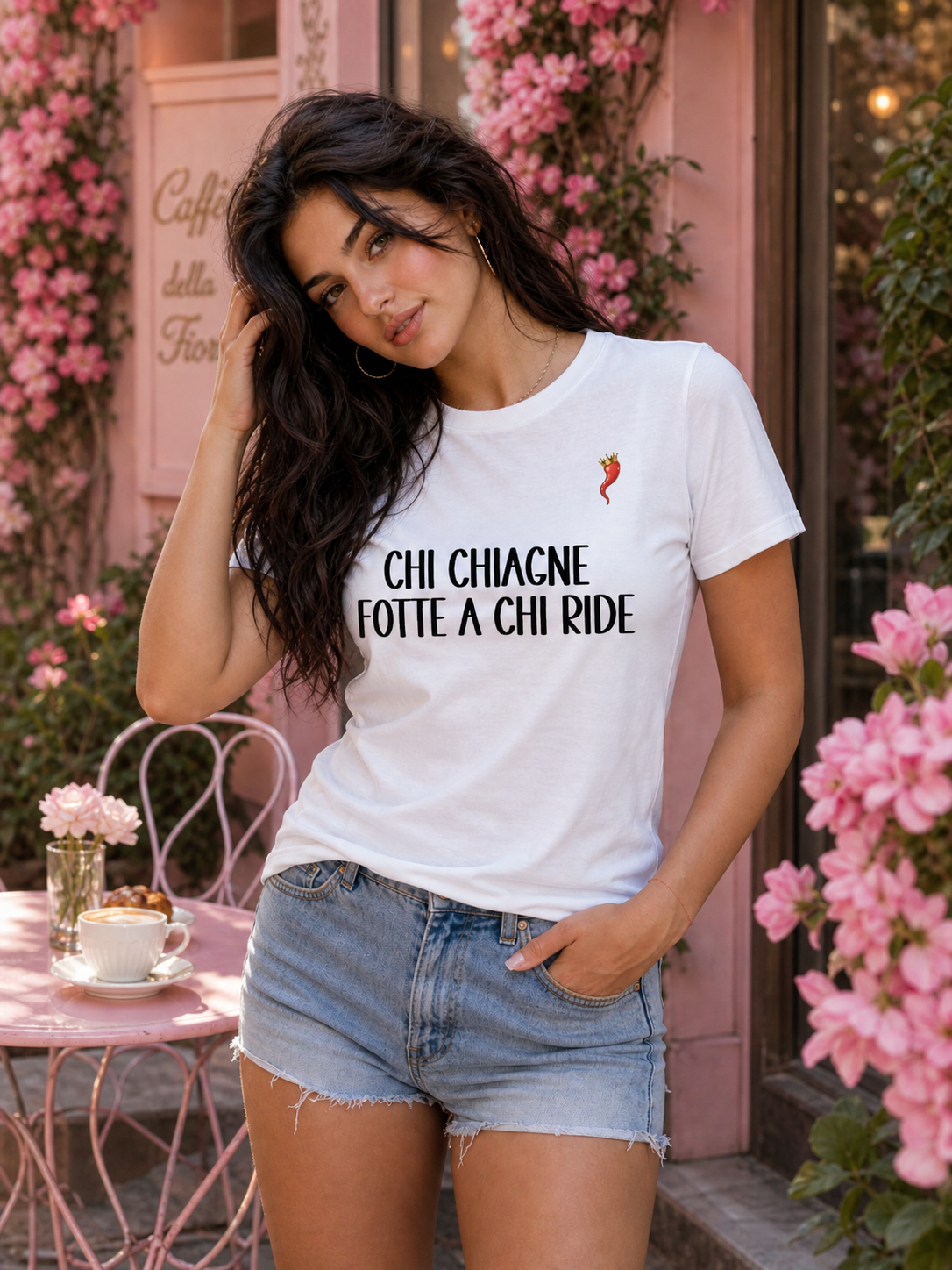 T-shirt - Chi chiagne fotte a chi ride