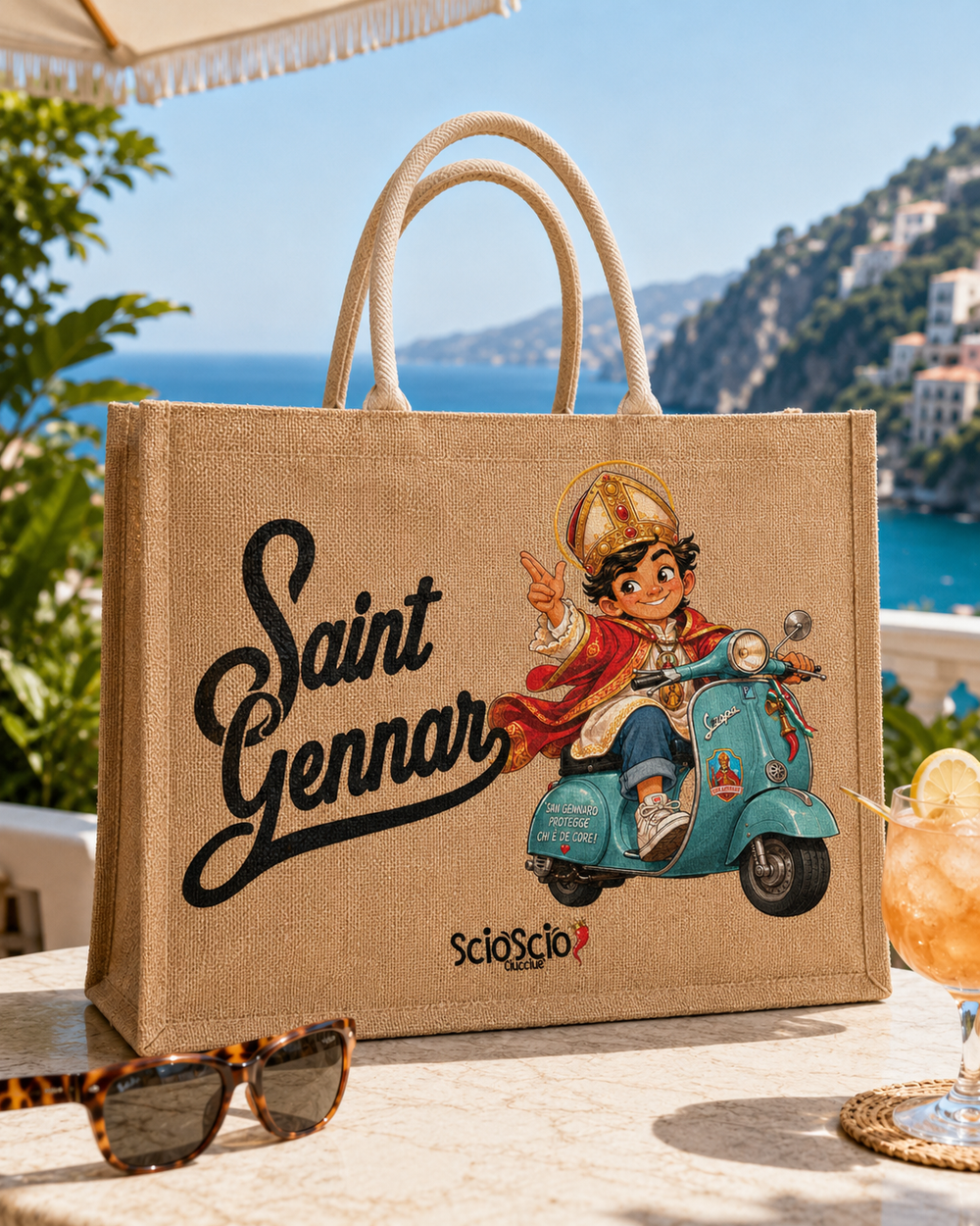 Dettaglio borsa mare Saint Gennar
