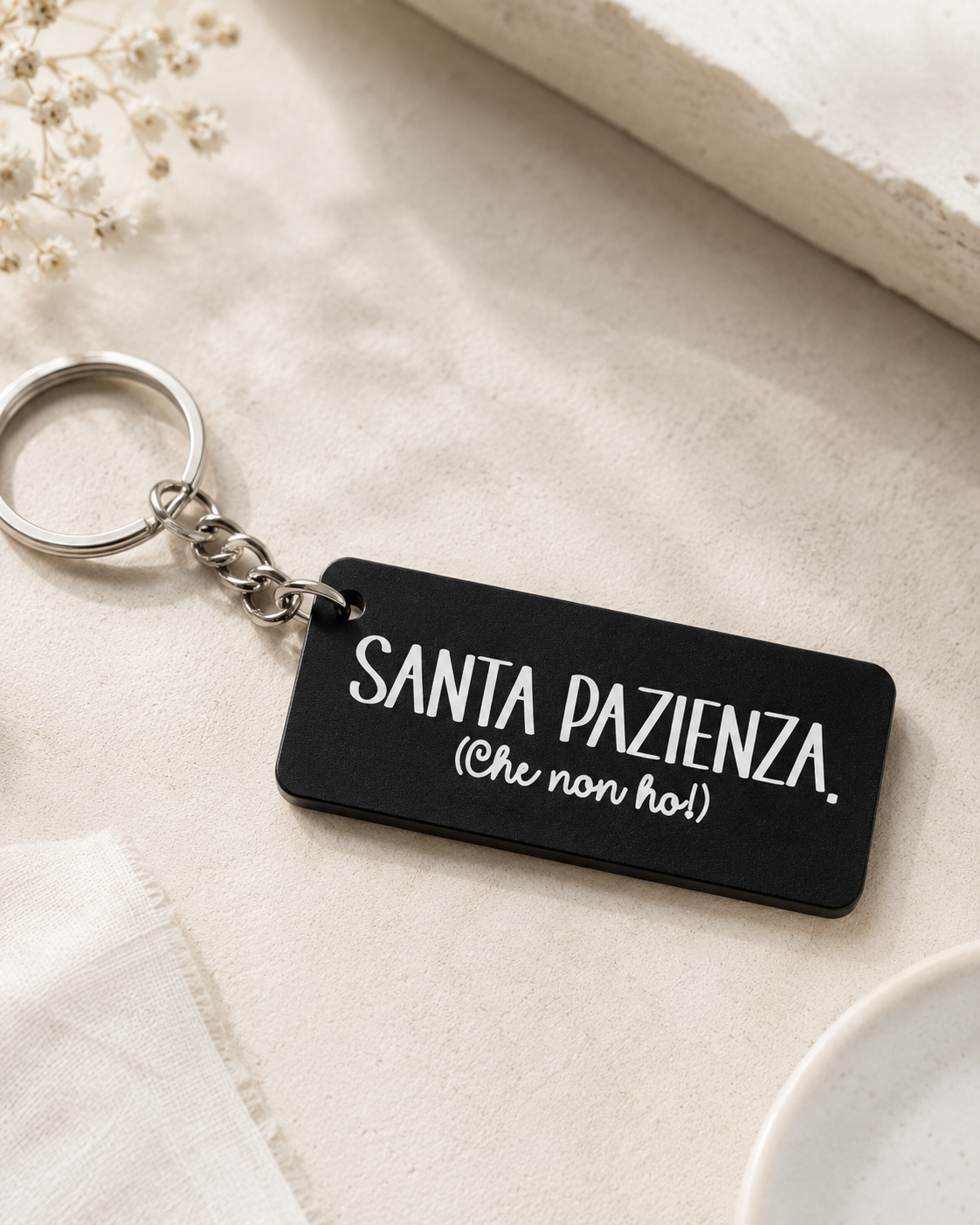 Portachiavi "Santa Pazienza che non ho" – Sciò Sciò Ciucciuè