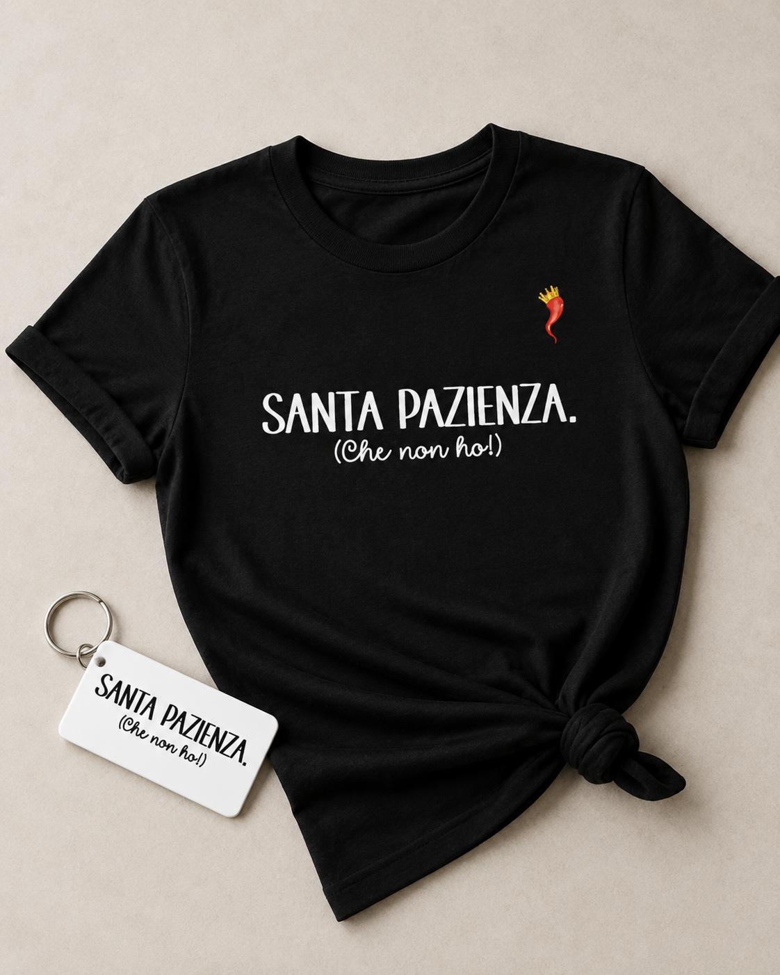 Portachiavi "Santa Pazienza che non ho" – Sciò Sciò Ciucciuè