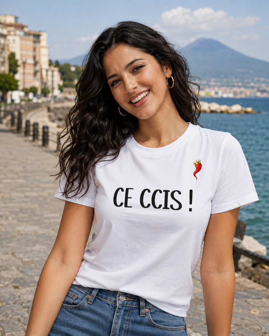 Camiseta "¡Sí, lo soy!" dettaglio logo