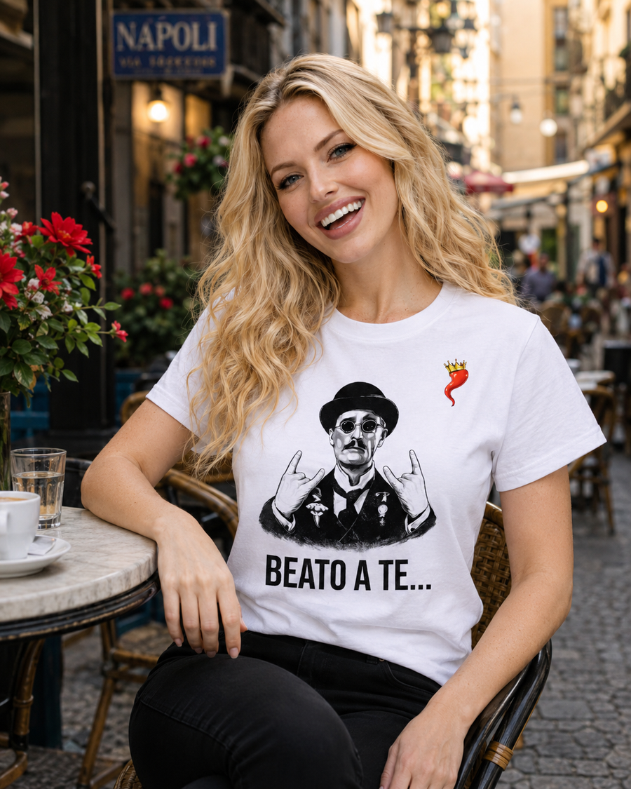 MENOS MAL QUE TÚ... – Camiseta dettaglio logo