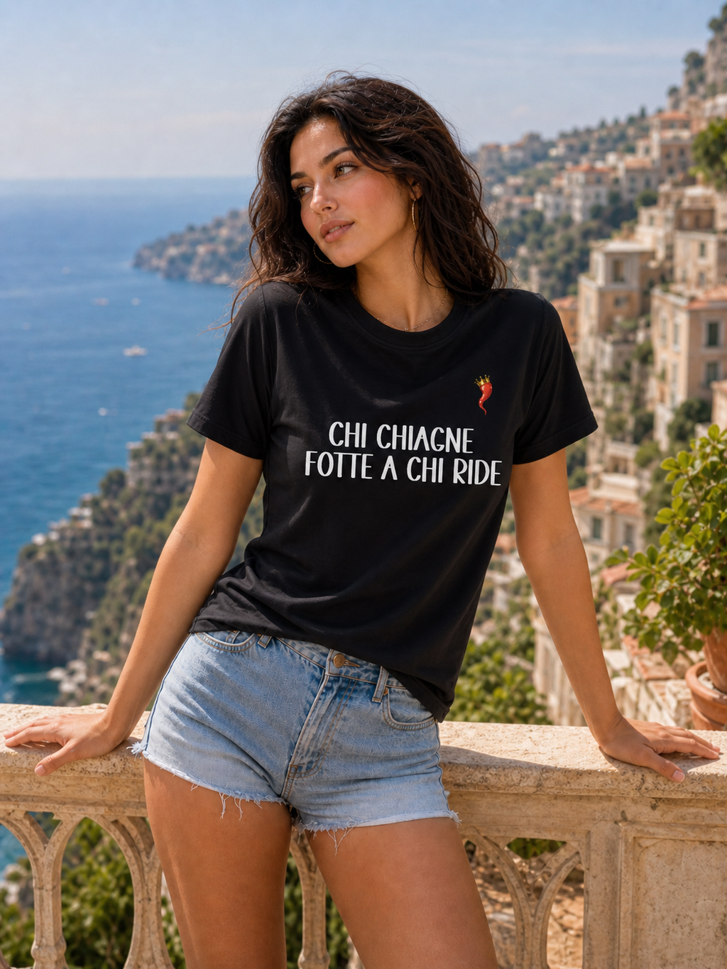 T-shirt - Chi chiagne fotte a chi ride