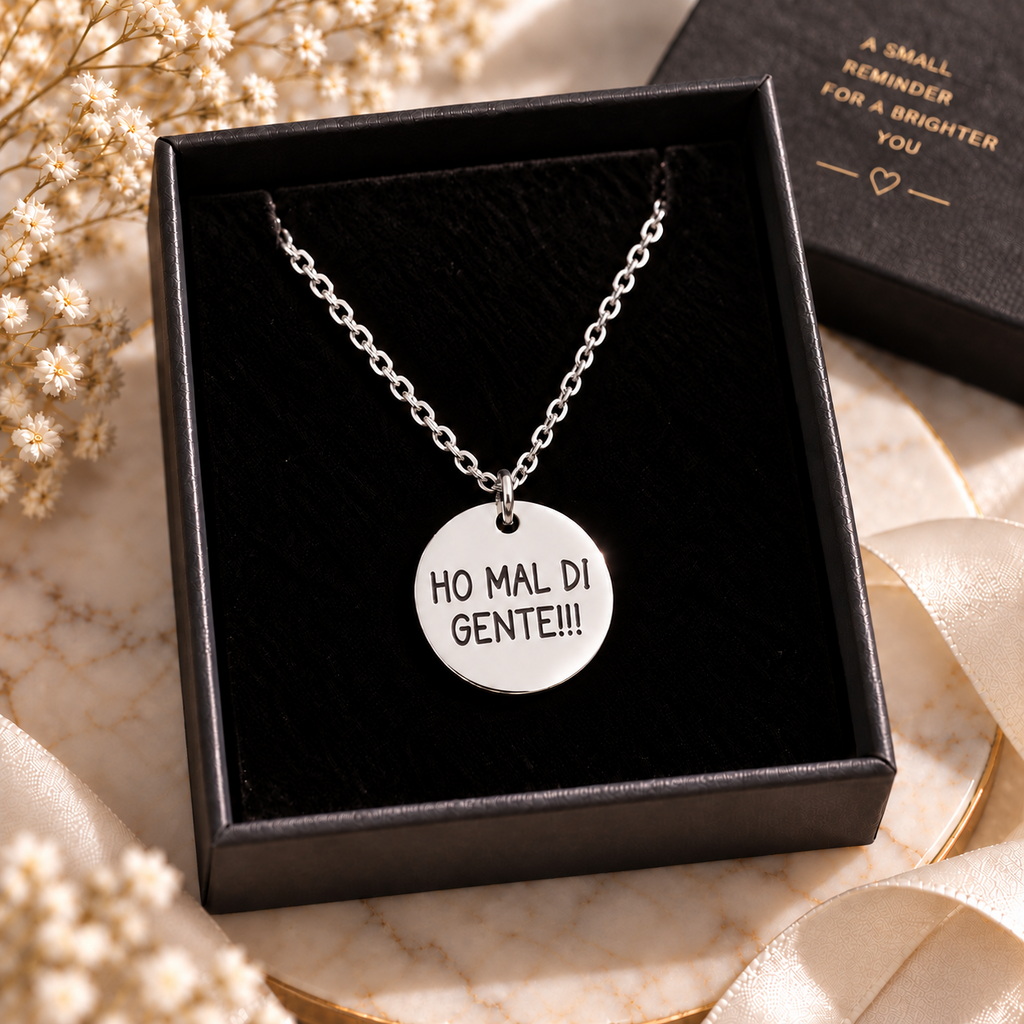Collana Tagliente Ho Mal di Gente - Argento