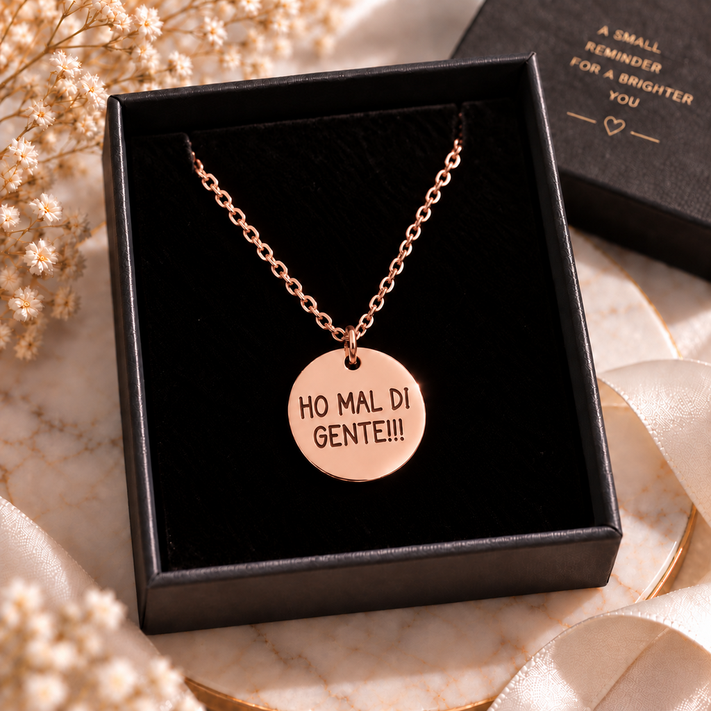 Collana Tagliente Ho Mal di Gente - Oro Rosa