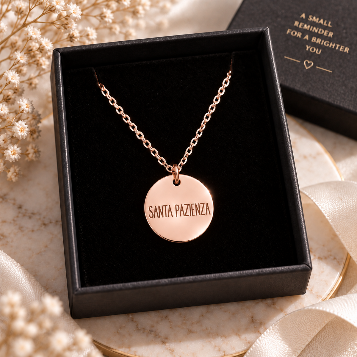 Collana Tagliente Santa Pazienza - Oro Rosa