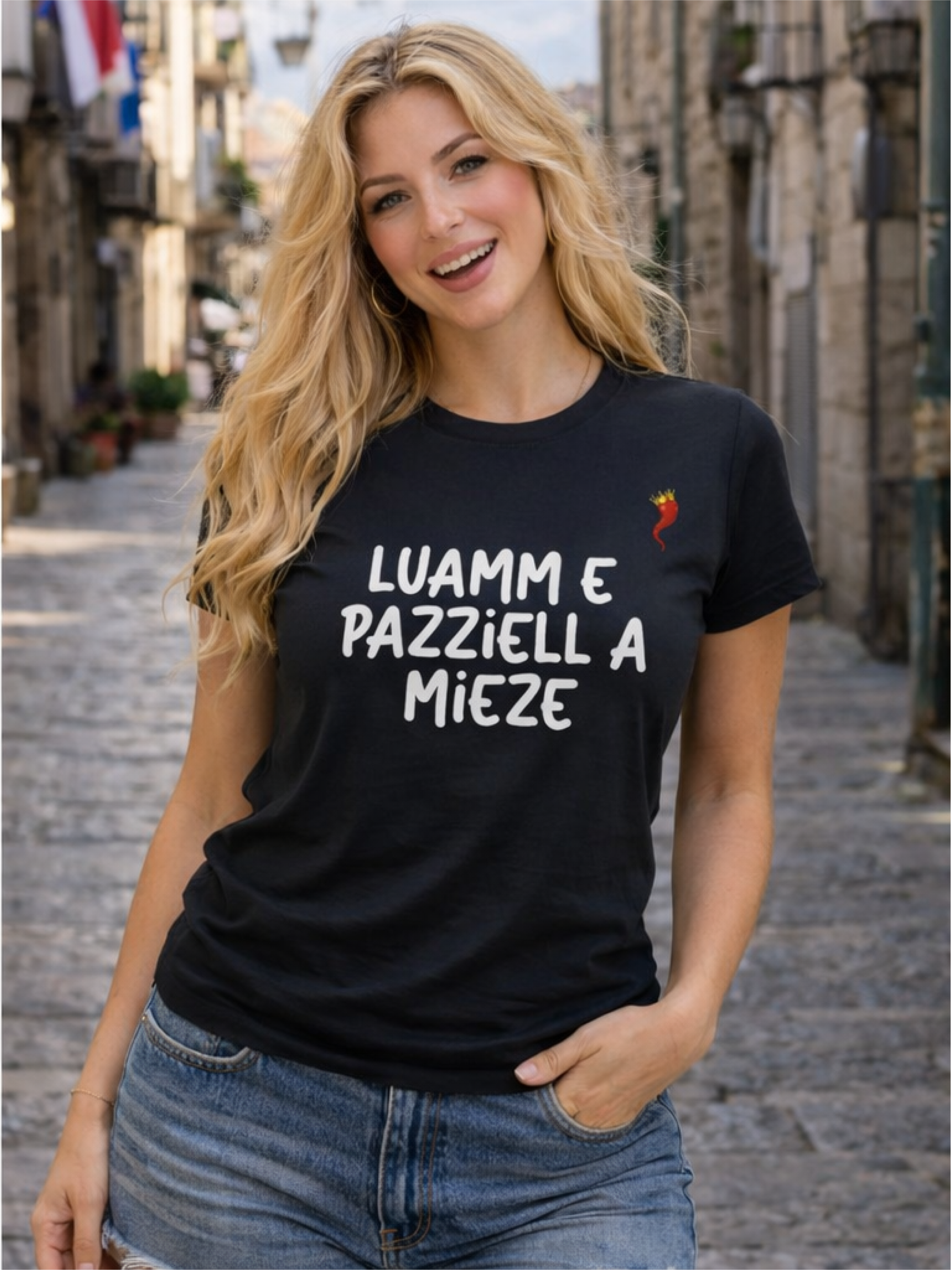 T-shirt “Luamm e Pazziell a Miez"